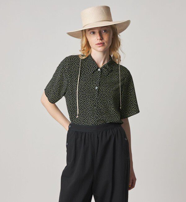 STEVEN ALAN「＜Steven Alan＞フラワー プリント シャツ」|シャツ・ブラウス|BLACK