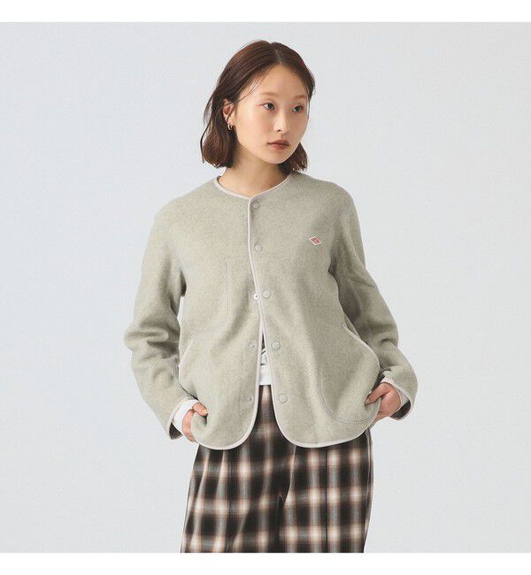 Ray BEAMS 「DANTON / FLEECE COLLARLESS JACKET」|ブルゾン・スタジャン|13_MARBLE