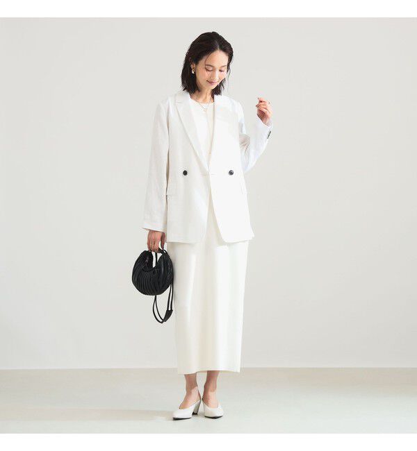 Demi-Luxe BEAMS 「ダブルブレスト リネン ジャケット」|ダッフルコート|