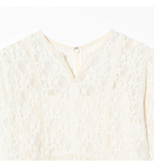 Ray BEAMS 「レース キーネック ワンピース」|ワンピース|