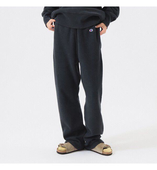 BEAMSBOY「【別注】Champion / バックプリント リバースウィーブ(R) スウェット パンツ」|チノ|O.BLACK