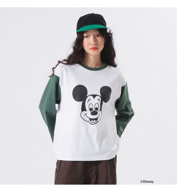 BEAMSBOY「【別注】Champion / ミッキーマウス / フットボール Tシャツ」|Tシャツ・カットソー|