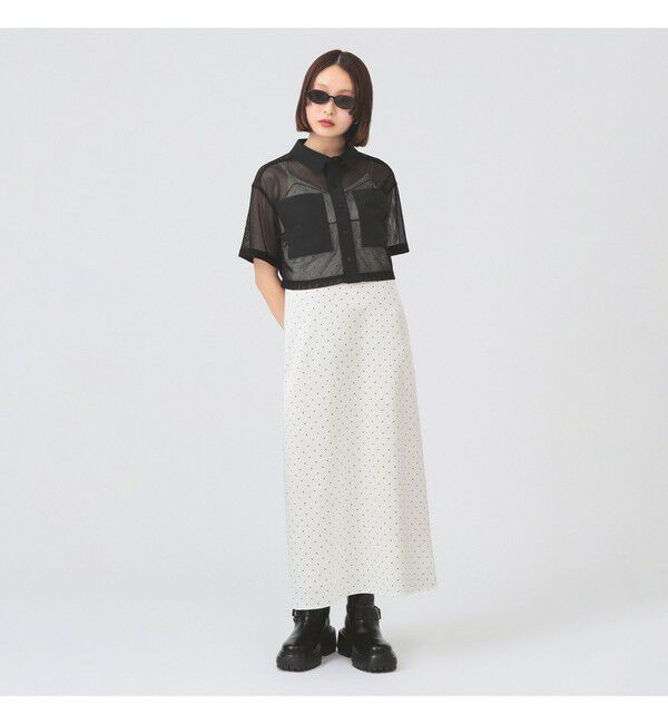 Ray BEAMS 「メッシュ クロップド シャツ」|シャツ・ブラウス|
