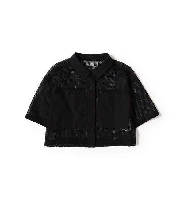Ray BEAMS 「メッシュ クロップド シャツ」|シャツ・ブラウス|