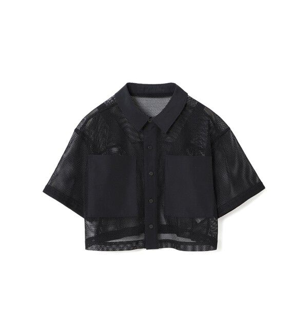 Ray BEAMS 「メッシュ クロップド シャツ」|シャツ・ブラウス|