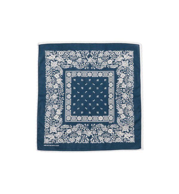 BEAMSBOY「2WAY フラワー バンダナ」|ハンカチ|NAVY