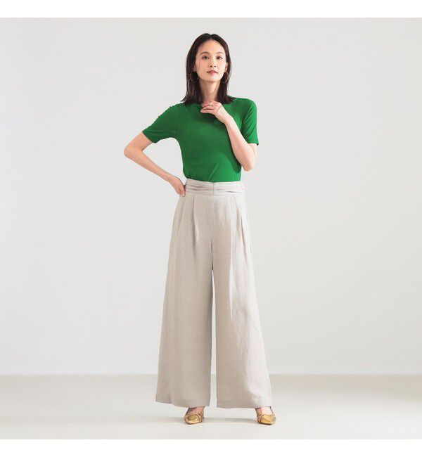 Demi-Luxe BEAMS 「AK+1 / リネン ダブルタック パンツ」|チノ|