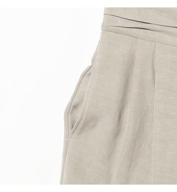 Demi-Luxe BEAMS 「AK+1 / リネン ダブルタック パンツ」|チノ|