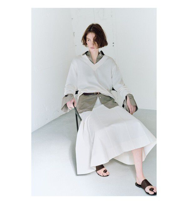 Demi-Luxe BEAMS 「コットンシルク Vネック プルオーバー」|ニット・セーター|