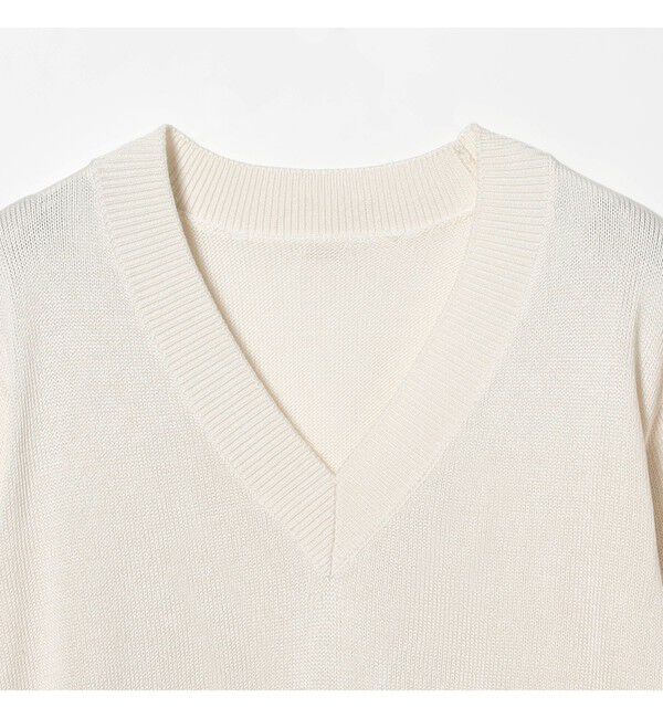Demi-Luxe BEAMS 「コットンシルク Vネック プルオーバー」|ニット・セーター|