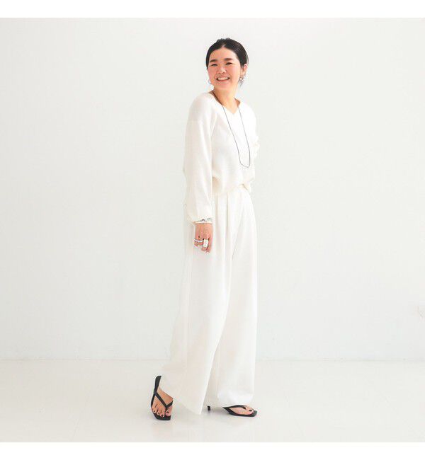 Demi-Luxe BEAMS 「コットンシルク Vネック プルオーバー」|ニット・セーター|