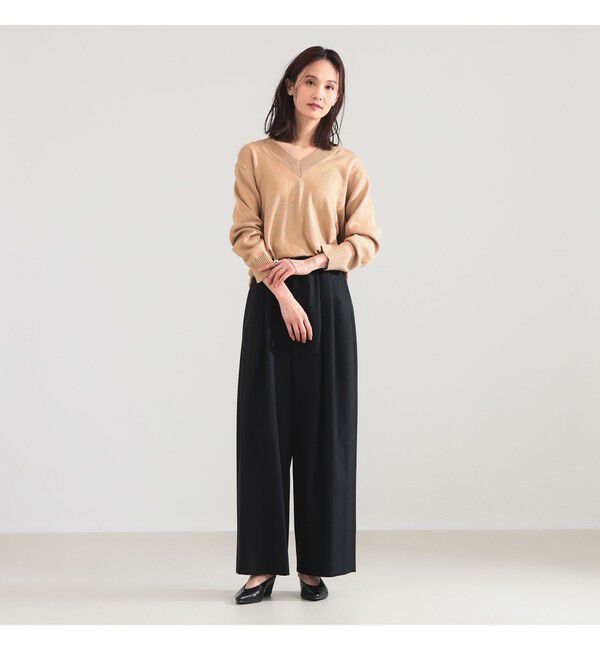 Demi-Luxe BEAMS 「コットンシルク Vネック プルオーバー」|ニット・セーター|