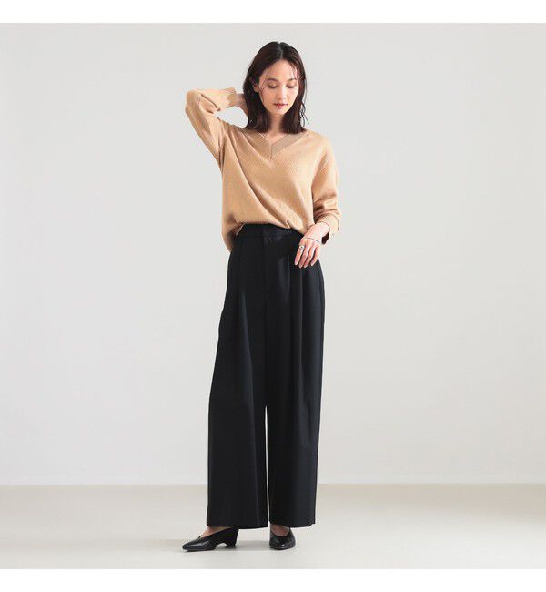 Demi-Luxe BEAMS 「コットンシルク Vネック プルオーバー」|ニット・セーター|