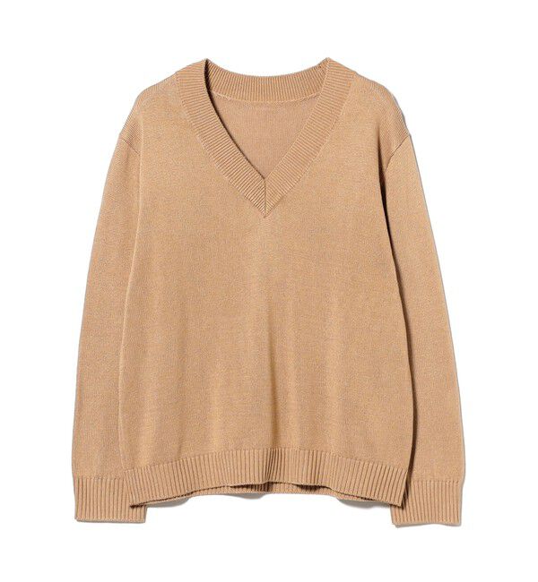 Demi-Luxe BEAMS 「コットンシルク Vネック プルオーバー」|ニット・セーター|