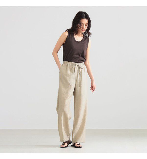 Demi-Luxe BEAMS 「レーヨンリネン ドロスト イージーパンツ」|チノ|