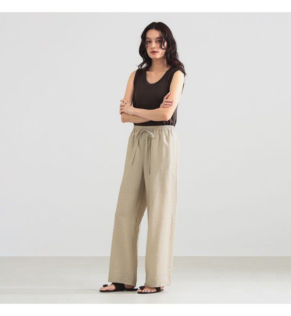 Demi-Luxe BEAMS 「レーヨンリネン ドロスト イージーパンツ」|チノ|