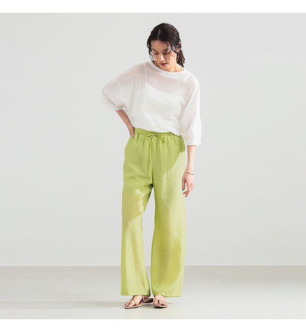 Demi-Luxe BEAMS 「レーヨンリネン ドロスト イージーパンツ」|チノ|