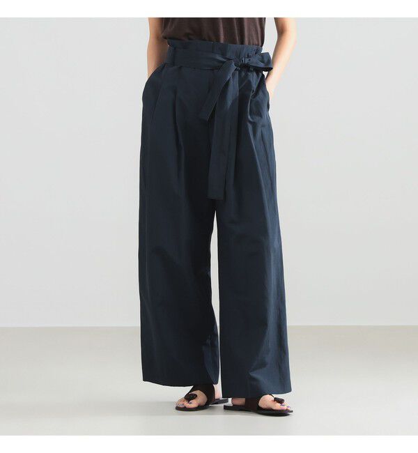 Demi-Luxe BEAMS 「ハイウエスト 2タック パンツ」|チノ|NAVY