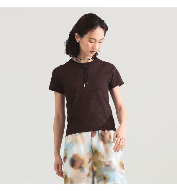 Demi-Luxe BEAMS 「ブークレ クルーネック Tシャツ」|ニット・セーター|BROWN