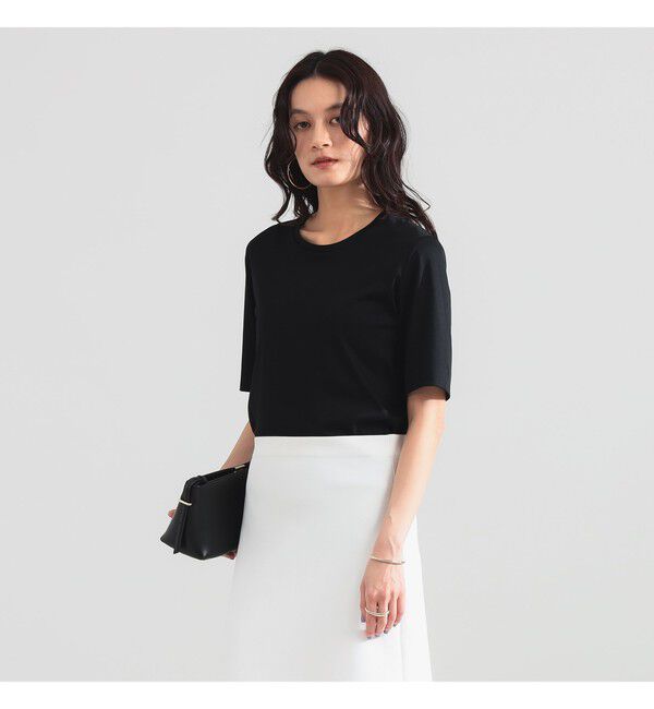 Demi-Luxe BEAMS 「スムース ハーフスリーブ Tシャツ」|Tシャツ・カットソー|