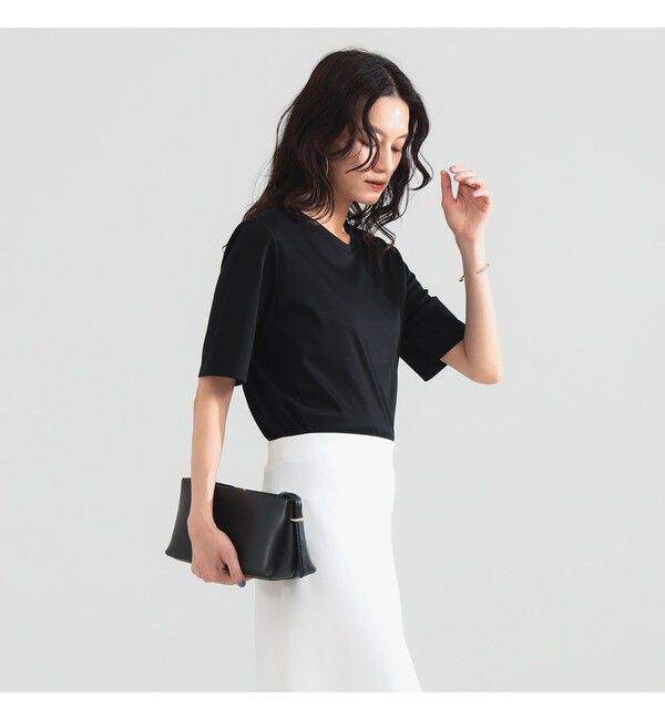 Demi-Luxe BEAMS 「スムース ハーフスリーブ Tシャツ」|Tシャツ・カットソー|
