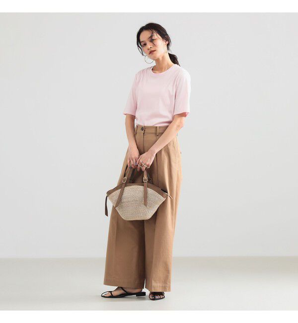 Demi-Luxe BEAMS 「スムース ハーフスリーブ Tシャツ」|Tシャツ・カットソー|