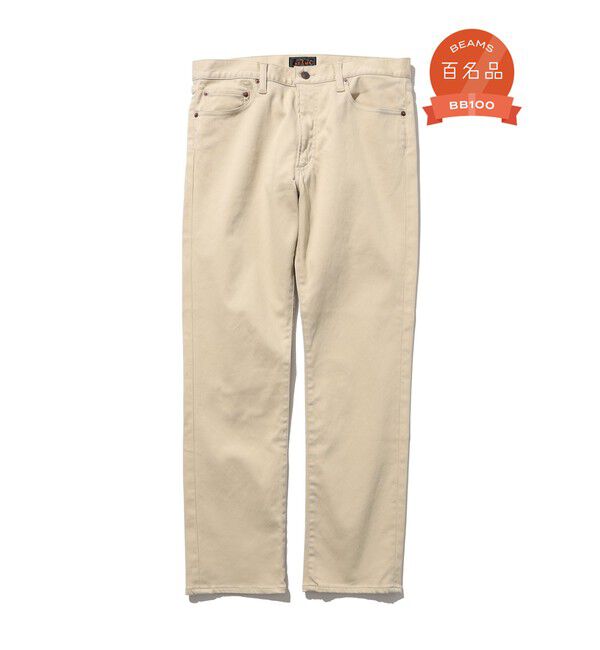 BEAMS PLUS「5 ポケット テーパード ピケ パンツ」|チノ|BEIGE