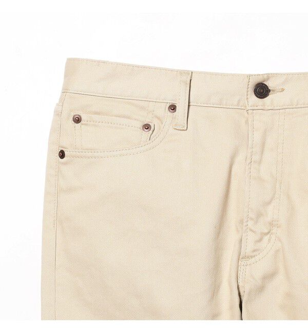 BEAMS PLUS「5 ポケット テーパード ピケ パンツ」|チノ|