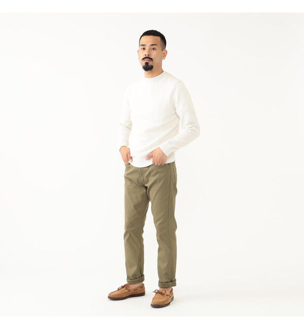 BEAMS PLUS「5 ポケット テーパード ピケ パンツ」|チノ|