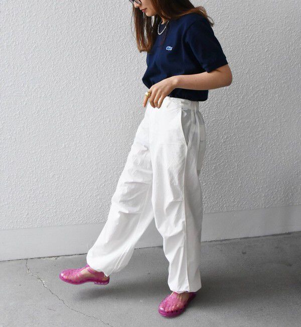 SHIPS any「【SHIPS any別注】LACOSTE: ワンポイント ロゴ ピケ クルーネック Tシャツ 24SS◇」|Tシャツ・カットソー|