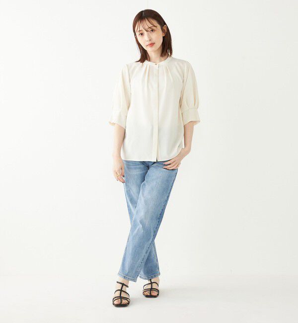 SHIPS Colors 「SHIPS Colors:〈洗濯機可能〉ジョーゼット タック スリーブ ブラウス◇」|シャツ・ブラウス|