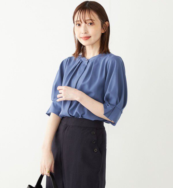 SHIPS Colors 「SHIPS Colors:〈洗濯機可能〉ジョーゼット タック スリーブ ブラウス◇」|シャツ・ブラウス|