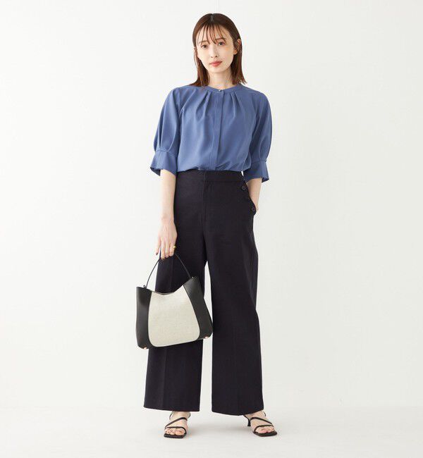 SHIPS Colors 「SHIPS Colors:〈洗濯機可能〉ジョーゼット タック スリーブ ブラウス◇」|シャツ・ブラウス|