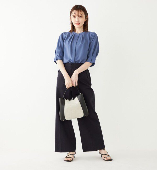 SHIPS Colors 「SHIPS Colors:〈洗濯機可能〉ジョーゼット タック スリーブ ブラウス◇」|シャツ・ブラウス|