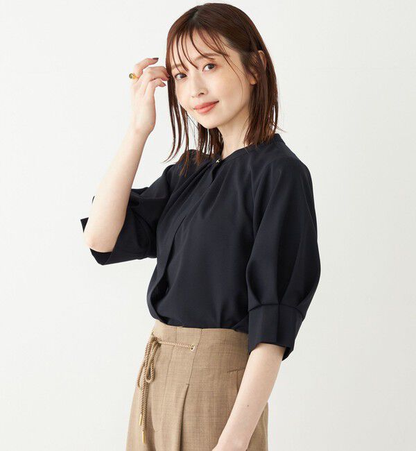 SHIPS Colors 「SHIPS Colors:〈洗濯機可能〉ジョーゼット タック スリーブ ブラウス◇」|シャツ・ブラウス|