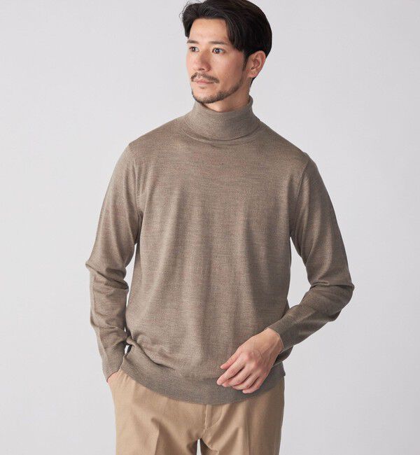 SHIPS「SHIPS: HANDFRAME 16ゲージ タートルネック ニット」|ニット・セーター|