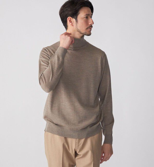 SHIPS「SHIPS: HANDFRAME 16ゲージ タートルネック ニット」|ニット・セーター|