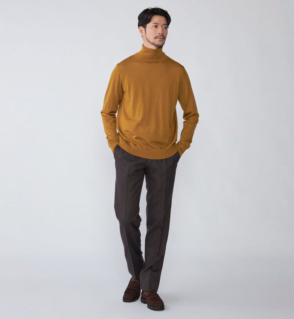 SHIPS「SHIPS: HANDFRAME 16ゲージ タートルネック ニット」|ニット・セーター|