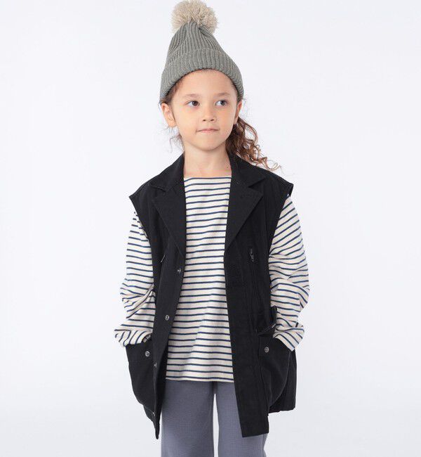 SHIPS KIDS「【SHIPS KIDS別注】GOLDENMILLS:100～140cm / ミリタリー ベスト」|ダウンベスト・ベスト|