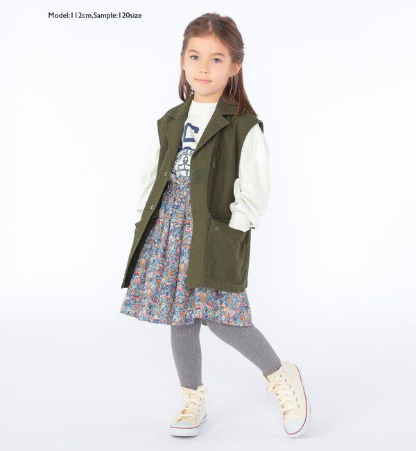 SHIPS KIDS「【SHIPS KIDS別注】GOLDENMILLS:100～140cm / ミリタリー ベスト」|ダウンベスト・ベスト|