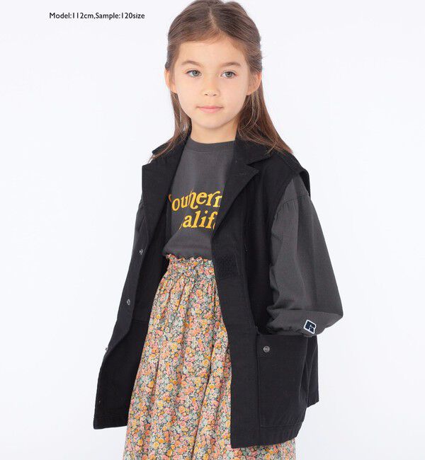 SHIPS KIDS「【SHIPS KIDS別注】GOLDENMILLS:100～140cm / ミリタリー ベスト」|ダウンベスト・ベスト|