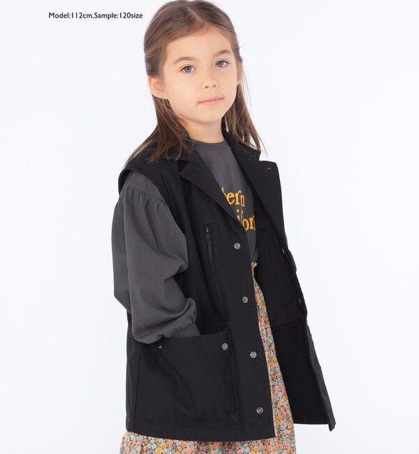 SHIPS KIDS「【SHIPS KIDS別注】GOLDENMILLS:100～140cm / ミリタリー ベスト」|ダウンベスト・ベスト|