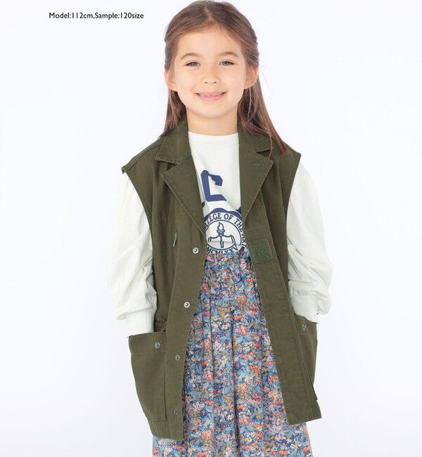SHIPS KIDS「【SHIPS KIDS別注】GOLDENMILLS:100～140cm / ミリタリー ベスト」|ダウンベスト・ベスト|