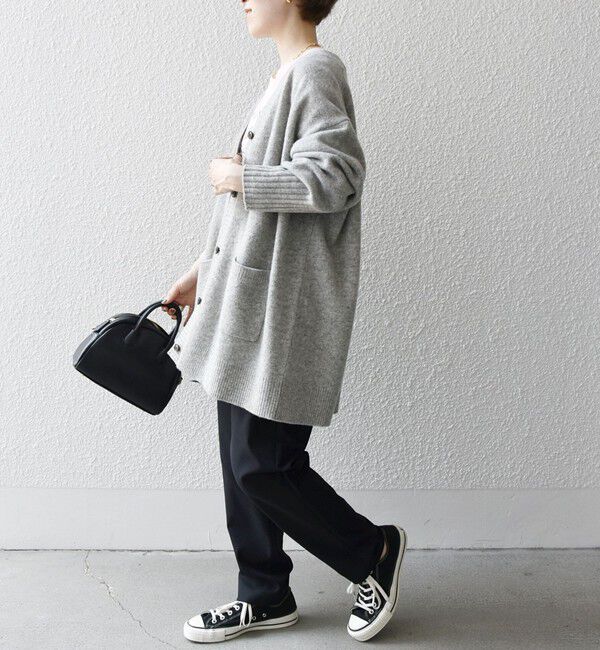 SHIPS any「SHIPS any: AQUA カシミヤ ミックス Vネック ニット カーディガン」|カーディガン|