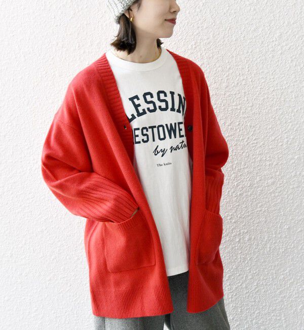 SHIPS any「SHIPS any: AQUA カシミヤ ミックス Vネック ニット カーディガン」|カーディガン|