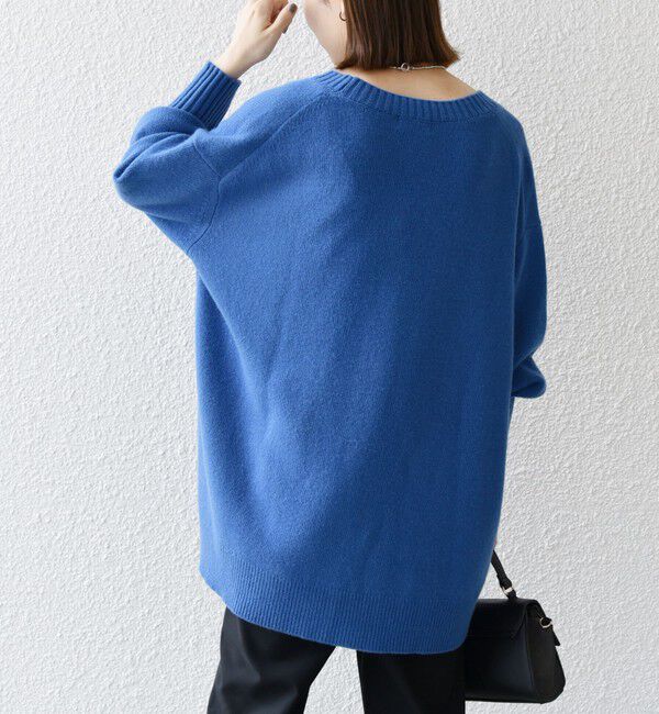 SHIPS any「SHIPS any: AQUA カシミヤ ミックス Vネック ニット カーディガン」|カーディガン|