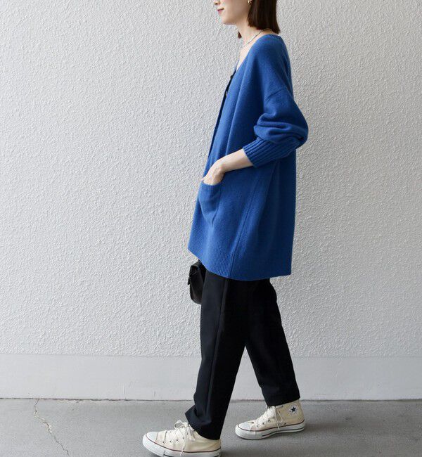 SHIPS any「SHIPS any: AQUA カシミヤ ミックス Vネック ニット カーディガン」|カーディガン|