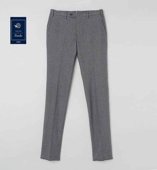 SHIPS「SHIPS: 〈手洗い可能〉2WAY ストレッチ ドビー パンツ」|チノ|グレー系