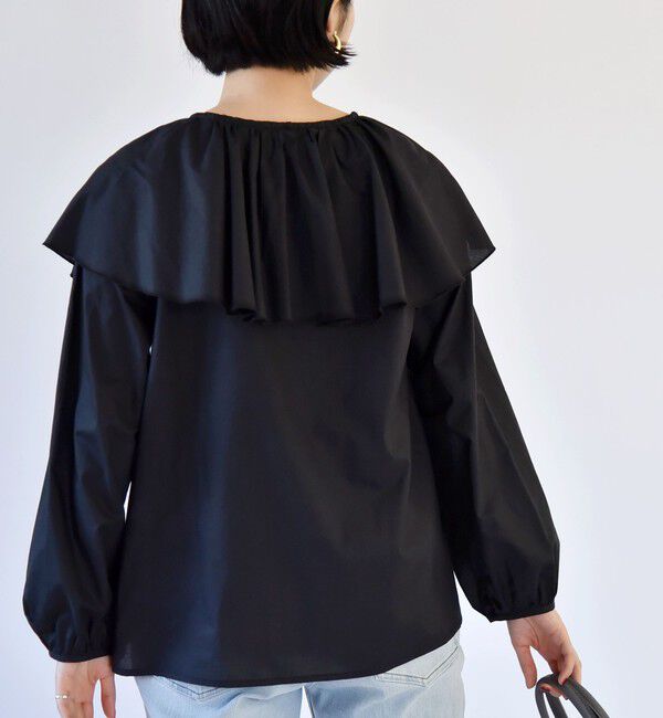 quaranciel「quaranciel:〈手洗い可能〉ラッフル ビッグカラー ブラウス」|シャツ・ブラウス|