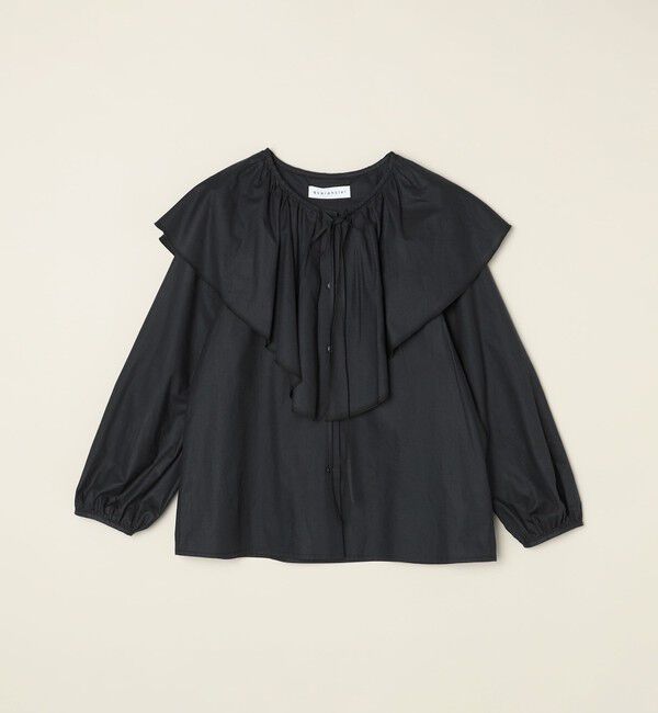 quaranciel「quaranciel:〈手洗い可能〉ラッフル ビッグカラー ブラウス」|シャツ・ブラウス|
